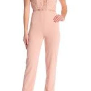 Love by Design | Lace & Lattice Jumpsuit pink